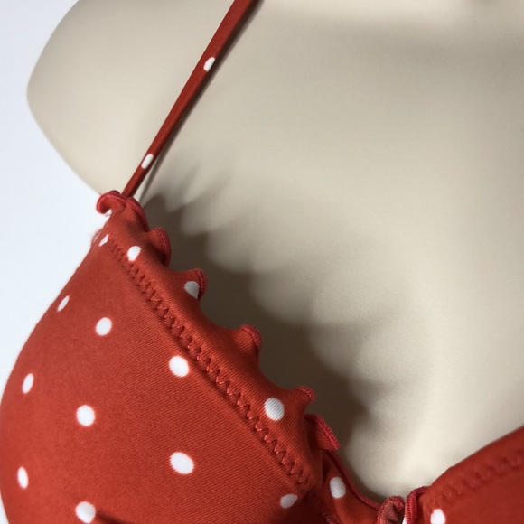 NWT SUNDAZED Nixie Printed Underwire Ruffle Terracotta 34C NEW WITH TAGS - Picture 4 of 10